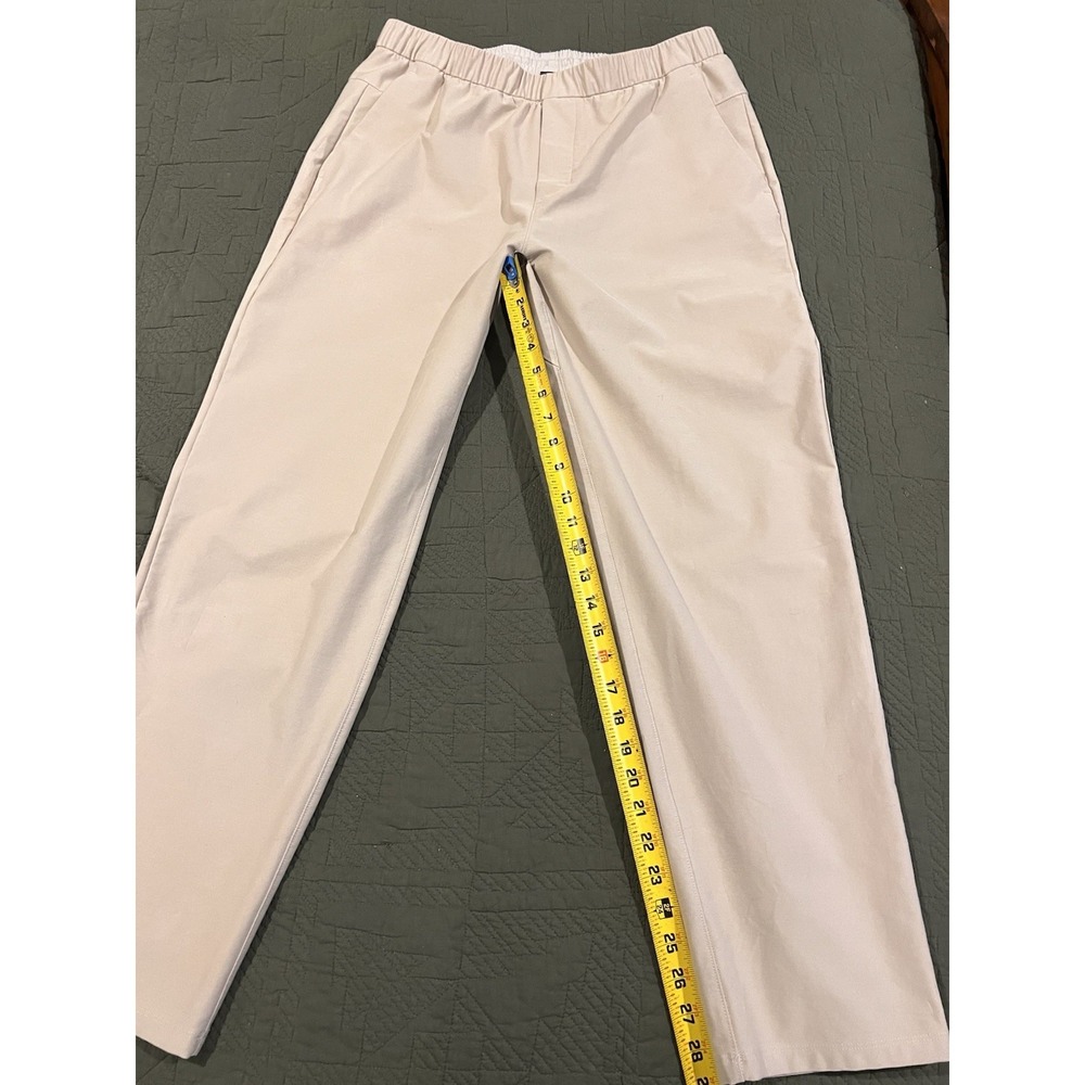 Lululemon Women's Pants Large With Elastic Waist And Draw Strings Tan